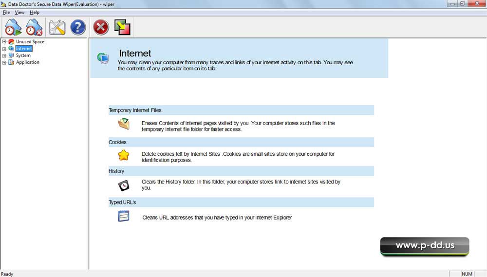 Screenshot of Files Wiping Software