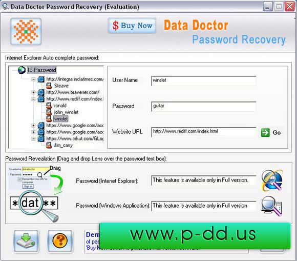 Screenshot of Email Password Breaker Software