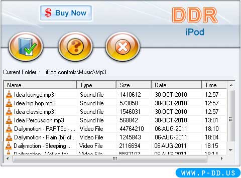 Screenshot of iPod Shuffle Restore