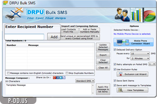 Text messaging software for GSM mobile phones
