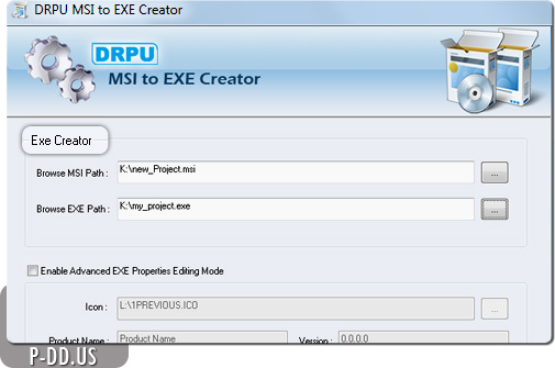 Setup creator-MSI to EXE compiler