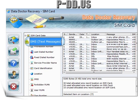 Deleted files recovery from Sim Card software