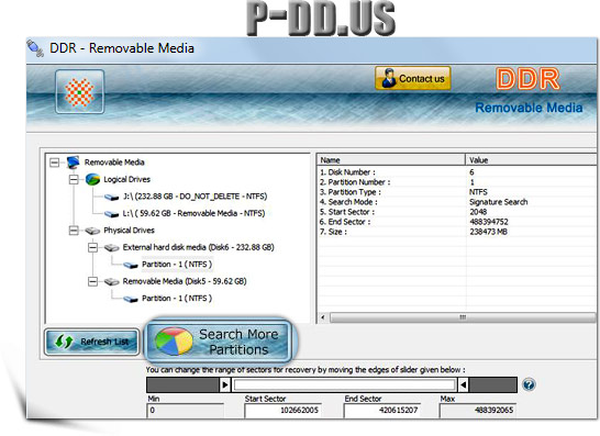 Deleted files recovery from Removable Media